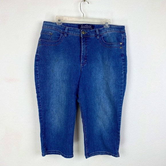 Gloria Vanderbilt Women's Capri Jeans Size 18 Blue The Perfect Fit Control Panel - Picture 1 of 6